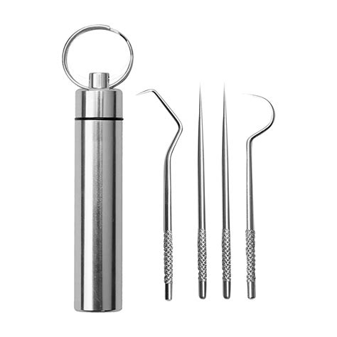 Beessbest 304 Metal Tooth Picking Tool Stainless Steel Toothpick