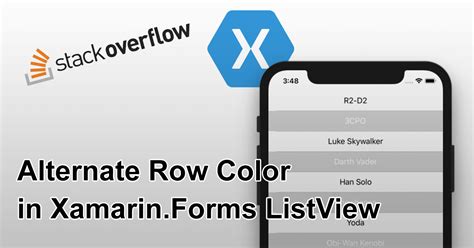 Alternate Row Color In Xamarin Forms ListView Gerald S Blog About