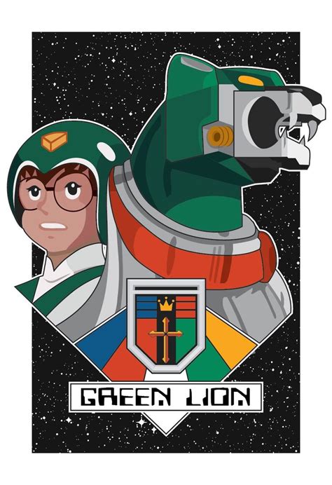 Voltron: Vector Lion Pilot Print // Green Lion and Pilot Pidge | Etsy