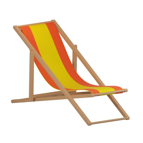 3d Illustration Icon Beach Chair With Summer Theme 11992231 Png