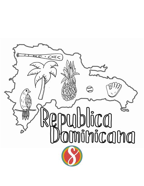 Free Dominican Republic Coloring Pages — Stevie Doodles