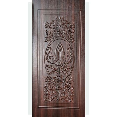 Brown Carving Membrane Door For Home Door Height 8 Feet At Rs 170