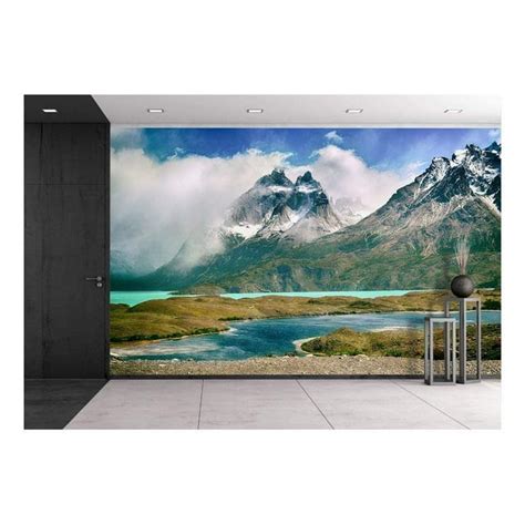 Wall26 Landscape With Mountain And River Removable Wall Mural