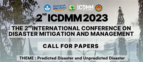 International Conference On Disaster Mitigation And Management Icdmm 2023 Lembaga Penelitian