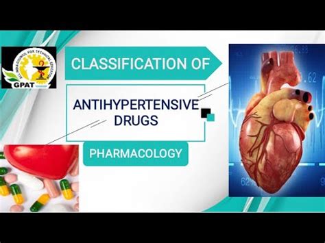 Classification Of Antihypertensive Drugs In Detail Pharmacology