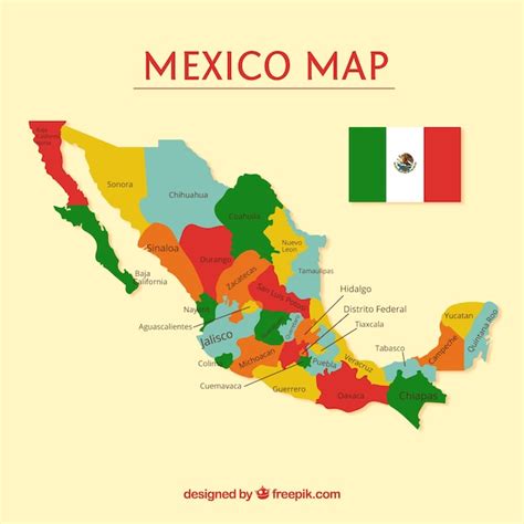 Free Vector | Flat mexico map background