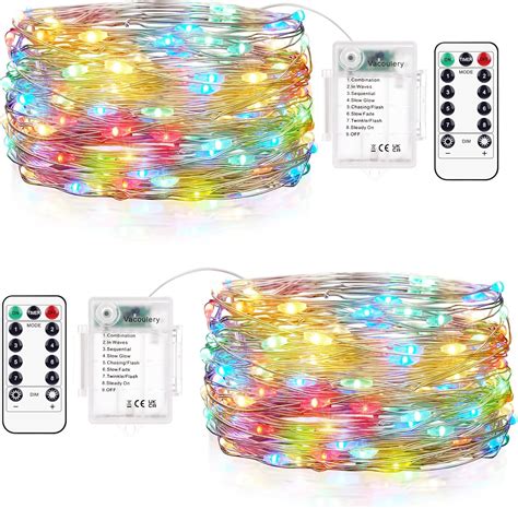 Vacoulery Fairy Lights Battery Packs M Ft Leds Modes Fairy