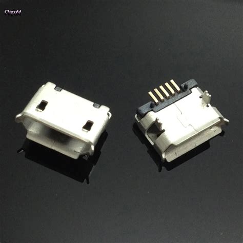 Cltgxdd Pcs G Micro Usb Pin Dip Female Connector For Mobile Phone