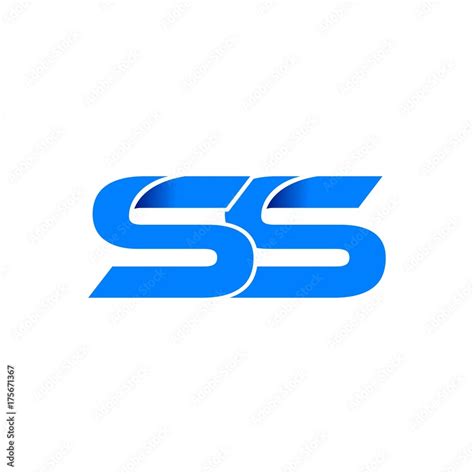 ss logo initial logo vector modern blue fold style Stock Vector | Adobe Stock