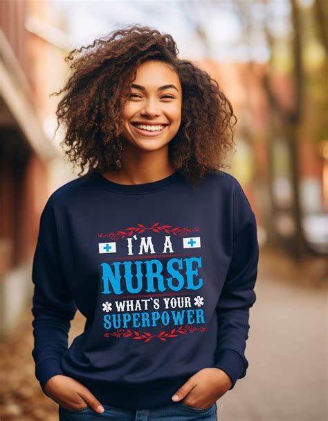 Nurse Superpower Sweatshirt Cute Nurse Shirt Rn Pacu Peds Etsy