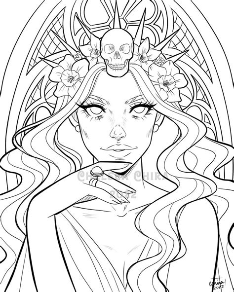 Lore Olympus Persephone Coloring Sheet Etsy Canada Coloring Book