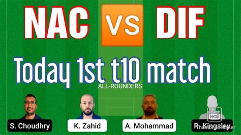 NAC VS DIF DREAM 11 NAC VS DIF DREAM 11 TEAM NAC VS DIF DRRAM 11