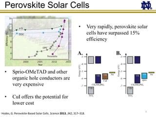 Cui Lead Halide Perovskite Solar Cells Ppt