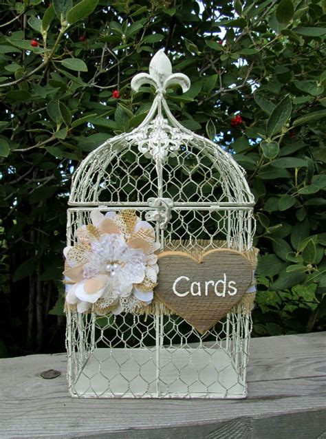 Bird Cage Card Holder Wedding Card Box By Mymontanahomestead