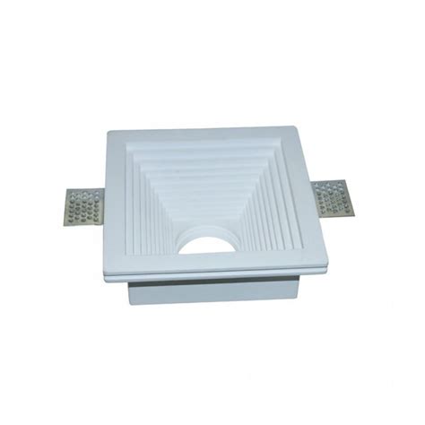 GU10 Fitting Gypsum White Recessed Light Square