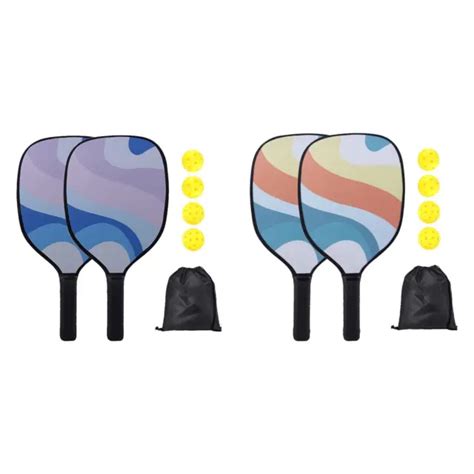 PICKLEBALL PADDLES SET Di 2 Racchette Pickleball Leggere E 4 Palline E