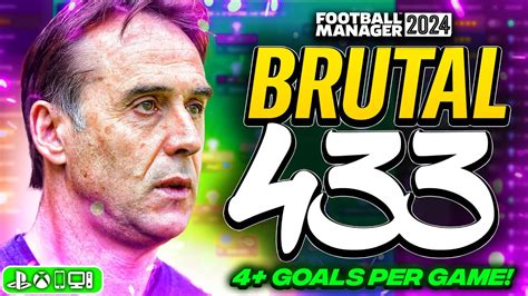 New BRUTAL 4 3 3 Scores 4 Goals Per Game Best FM24 Tactics YouTube