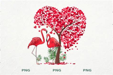 Flamingos Sublimation Valentine S Day Graphic By SereginaDoch