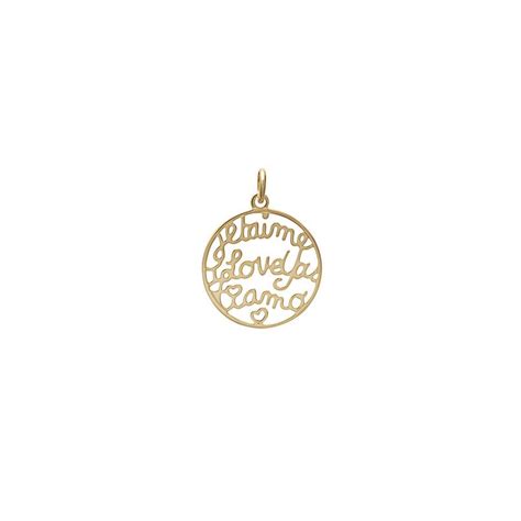 Pendentif Ajour Je T Aime En Plaqu Or