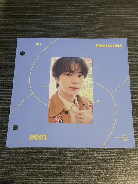 BTS Memories 2021 Bluray Br Rpc Random Photcard Rm Namjoon Jin Seokjin