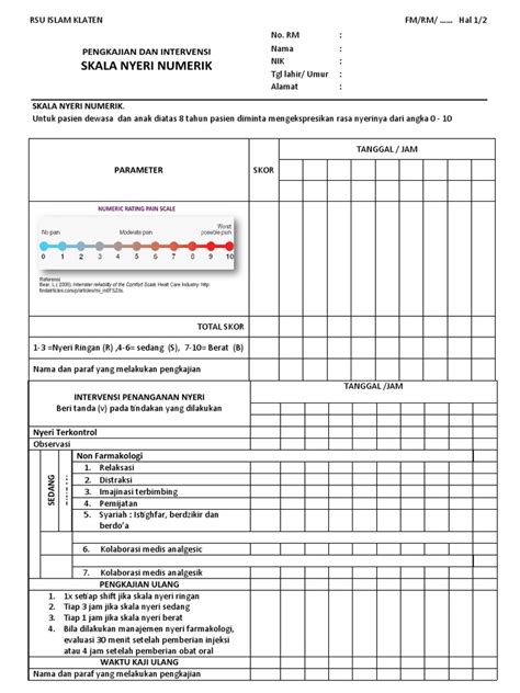 Skala Nyeri NUMERIK TERBARU | PDF