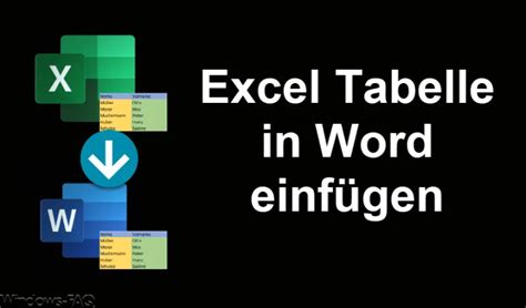 Word Tabelle Erstellen Windows Faq