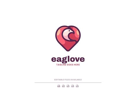 Eagle Love Logo Creative Market
