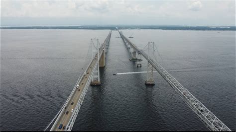 The Scariest Bridge In America The Chesapeake Bay Bridge Youtube