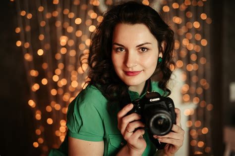 Focus On Foreground Photographic Equipment Adult Smiling Beautiful