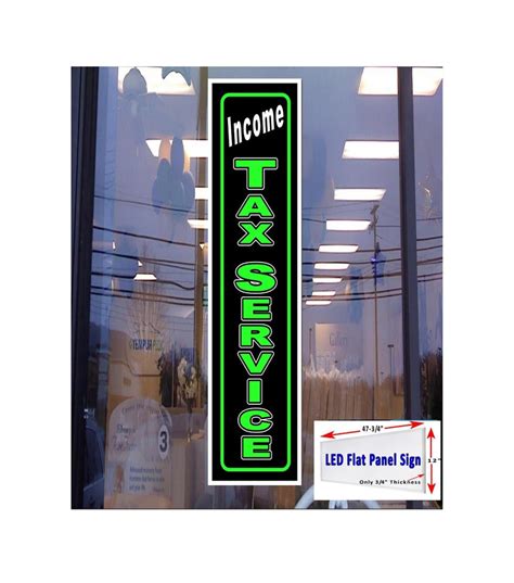 Income Tax Service Led Window Sign 48x12 Etsy