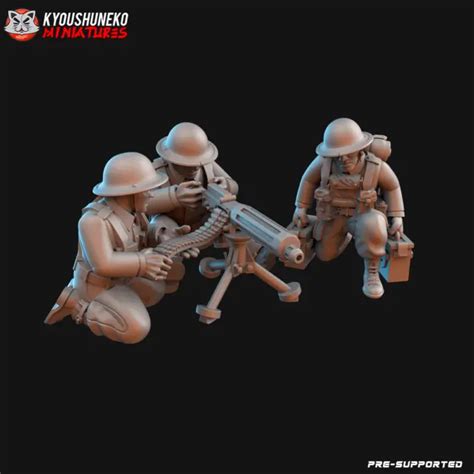 British Army Machine Gun Team Wargames Historical British Soldier Ww2