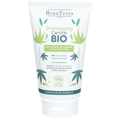 BeauTerra Shampoing Certifié Bio Chanvre et Aloe Vera 75 ml Redcare