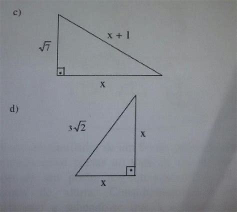 utilizando o teorema de Pitágoras determine o valor de x nós