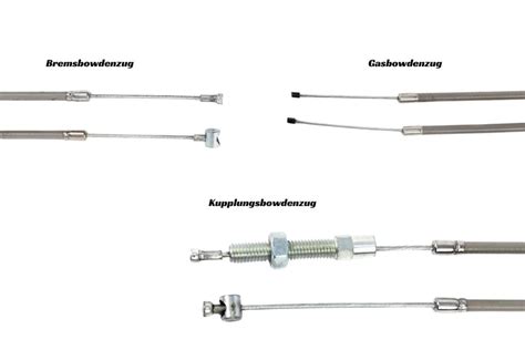 Bowdenzug Satz F R Awo Alte Ausf Hrung Mit Stellschraube Grau