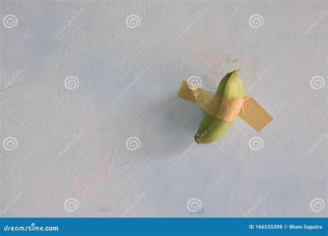 Green Banana Duct Taped To Wall Stock Photo - Image of duct, sweet ...