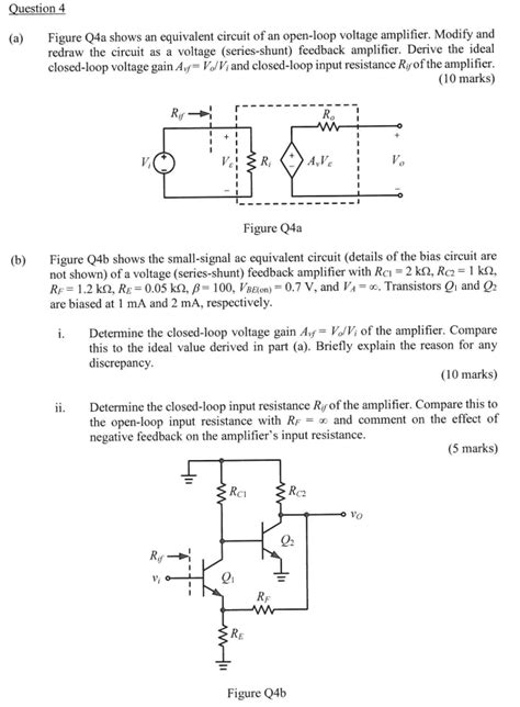 Solved A Figure Q4a Shows An Equivalent Circuit Of An