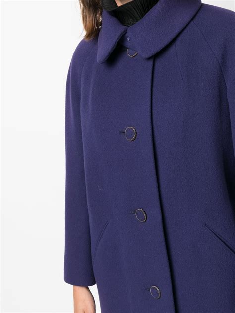 A N G E L O Vintage Cult 1960s Peter Pan Collar Buttoned Coat Purple