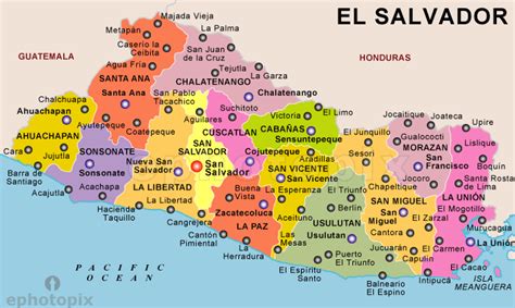 Departamentos De El Salvador Y Sus Cabeceras Ara Blog