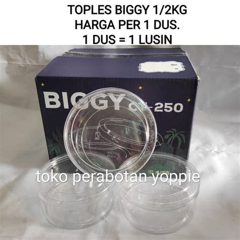 Jual Toples Biggy 1 2kg Toples Biggy 500 Gram Toples Kue Kering