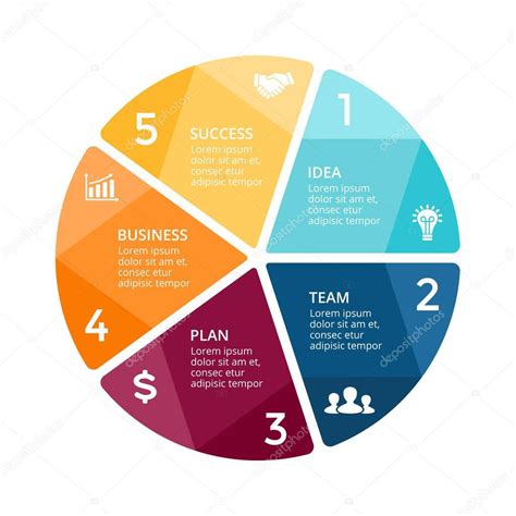 Flechas de círculo vectorial infografía diagrama de ciclo gráfico