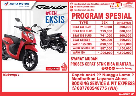 Brosur Sepeda Motor Honda Pigura