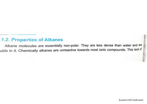 SOLUTION Properties And Uses Of Alkanes Studypool