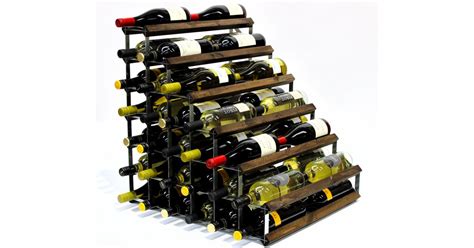 Cranville Wine Racks Double Depth 54 Wine Rack Ready Assembled Dark