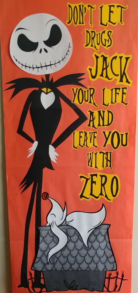 Red Ribbon Week Door Decorating Ideas Halloween Printable Templates Free