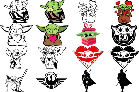 Baby Yoda Svg Grogu Svg Para Cricut Baby Yoda Clipart Baby Etsy Espa A