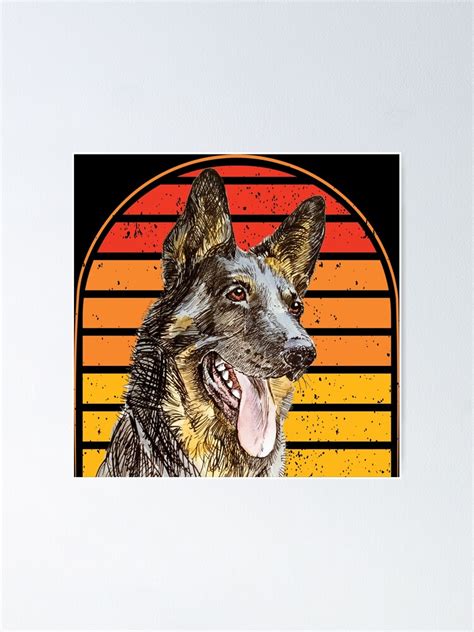 Adorable German Shepherd Dog Poster For Sale By Ramazis Redbubble