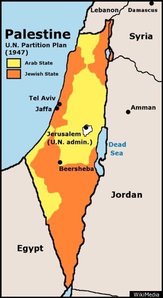 Israel Map The Palestinian Regions Changing Borders Huffpost