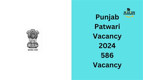 Punjab Patwari Vacancy 2024 Check Detail Syllabus And Eligibility