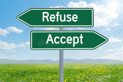 Refuse Or Accept Stock Photo Image Of Direction Roadsign 309700920