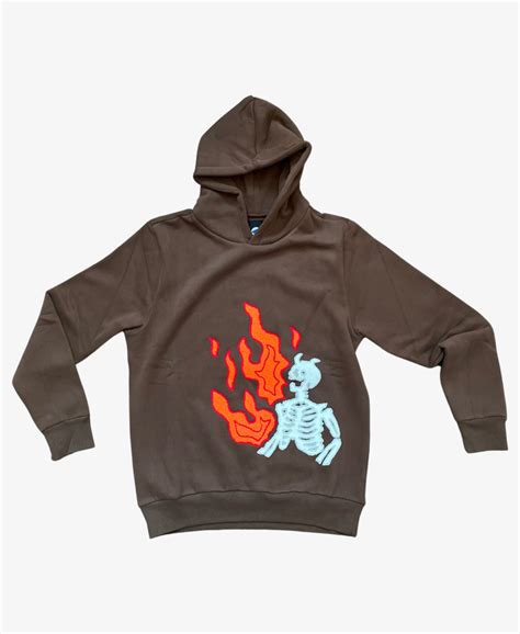 Skeleton Hoodie Ember Abstractbyjules